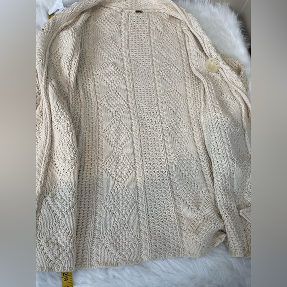 Free People Cotton Cream Ivory Cable Knit Sweater - Picture 14 of 14